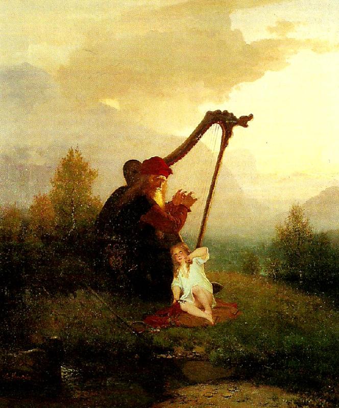 august malmstrom kung heimer och aslog Sweden oil painting art